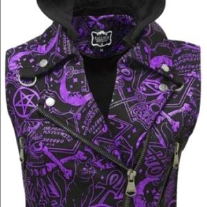 Killstar Miss Morbid Crop Biker Vest